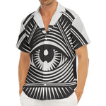 Illuminati Symbol Print Men's Deep V-Neck Shirt