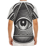 Illuminati Symbol Print Men's Deep V-Neck Shirt