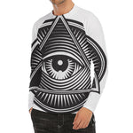 Illuminati Symbol Print Men's Long Sleeve Rash Guard