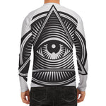 Illuminati Symbol Print Men's Long Sleeve Rash Guard