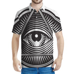 Illuminati Symbol Print Men's Polo Shirt