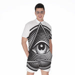 Illuminati Symbol Print Men's Rompers