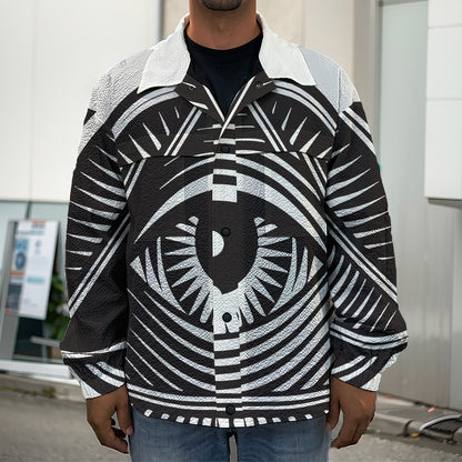 Illuminati Symbol Print Men's Shirt Jacket
