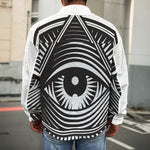 Illuminati Symbol Print Men's Shirt Jacket