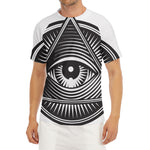 Illuminati Symbol Print Men's Short Sleeve Rash Guard