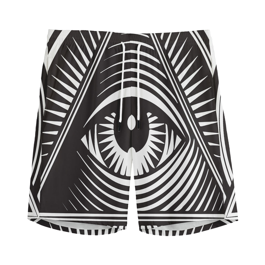 Illuminati Symbol Print Men's Sports Shorts