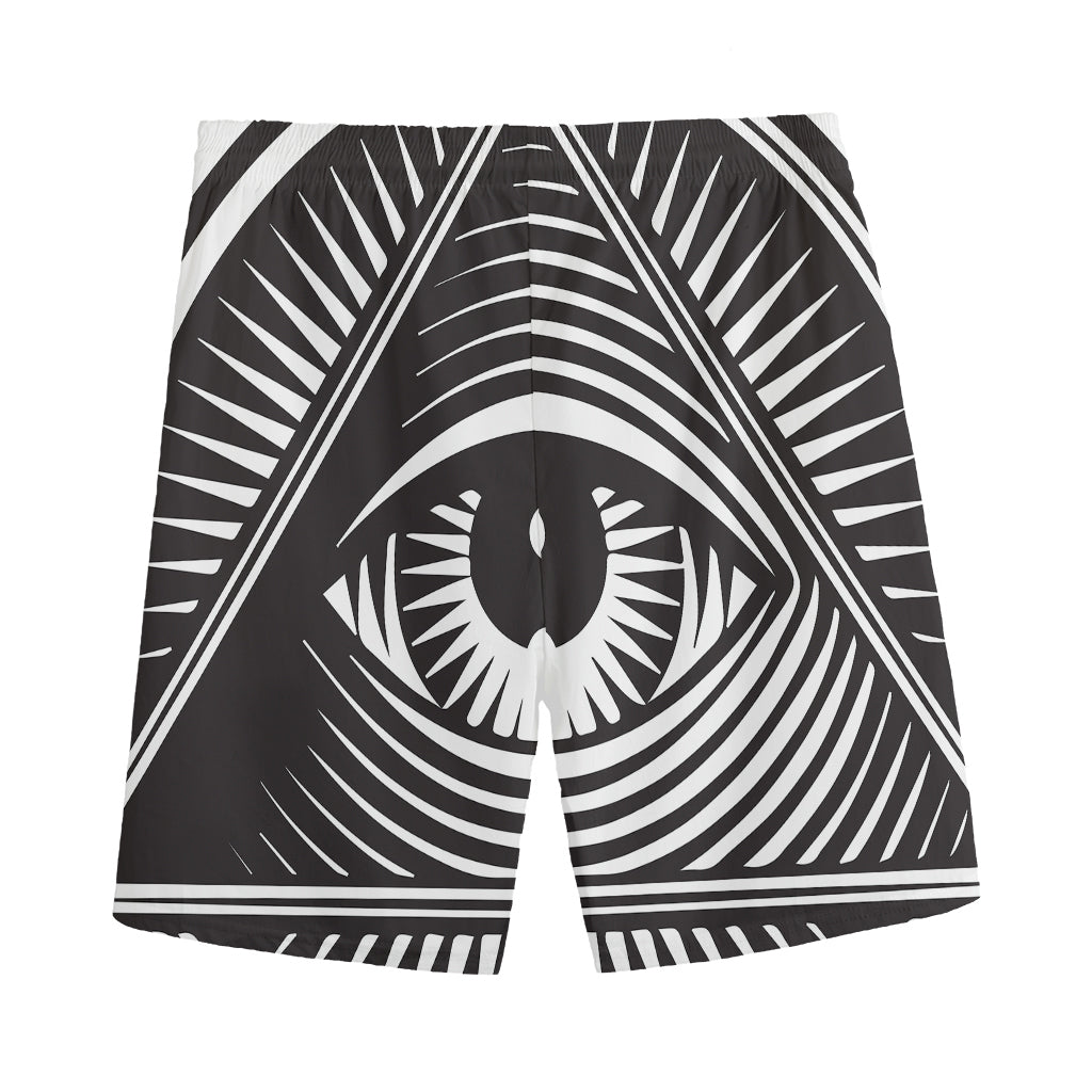 Illuminati Symbol Print Men's Sports Shorts