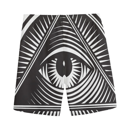 Illuminati Symbol Print Men's Sports Shorts