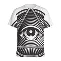 Illuminati Symbol Print Men's Athletic T-Shirt