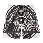 Illuminati Symbol Print Men's Swim Trunks