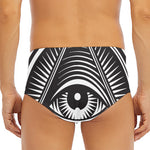 Illuminati Symbol Print Men's Triangle Swim Briefs