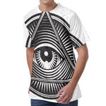 Illuminati Symbol Print Men's Velvet T-Shirt