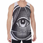 Illuminati Symbol Print Men's Velvet Tank Top