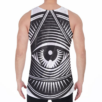 Illuminati Symbol Print Men's Velvet Tank Top