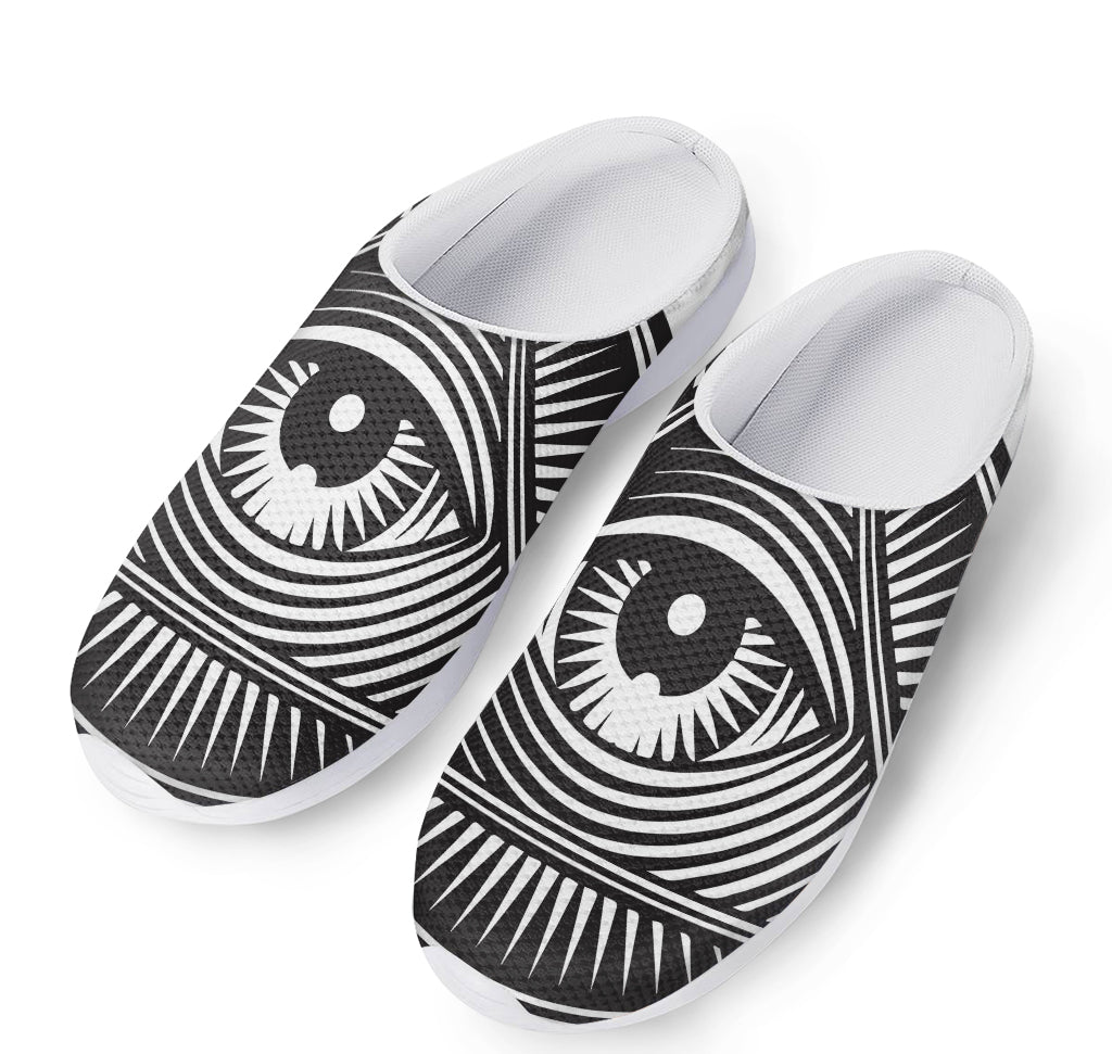 Illuminati Symbol Print Mesh Casual Shoes