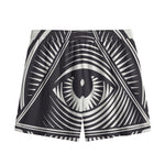 Illuminati Symbol Print Mesh Shorts