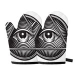 Illuminati Symbol Print Oven Mitts