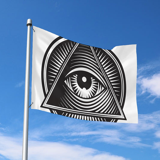 Illuminati Symbol Print Polyester Flag