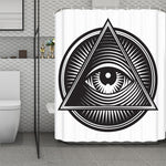 Illuminati Symbol Print Polyester Shower Curtain