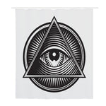 Illuminati Symbol Print Polyester Shower Curtain