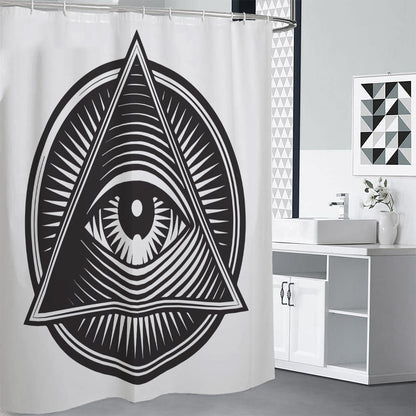 Illuminati Symbol Print Premium Shower Curtain