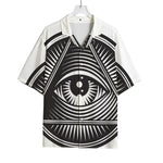 Illuminati Symbol Print Rayon Hawaiian Shirt