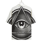 Illuminati Symbol Print Rayon Hawaiian Shirt