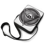 Illuminati Symbol Print Rectangular Crossbody Bag