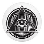 Illuminati Symbol Print Round Blanket