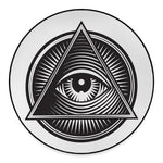 Illuminati Symbol Print Round Floor Mat