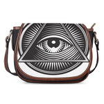 Illuminati Symbol Print Saddle Bag
