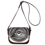 Illuminati Symbol Print Saddle Bag