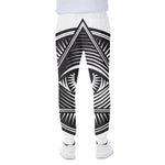 Illuminati Symbol Print Scuba Joggers
