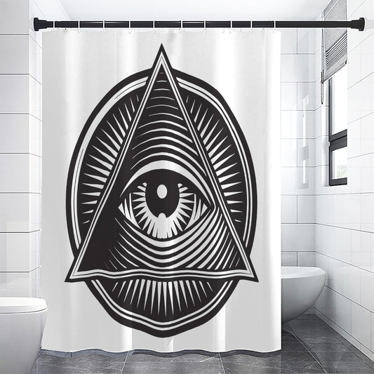 Illuminati Symbol Print Shower Curtain