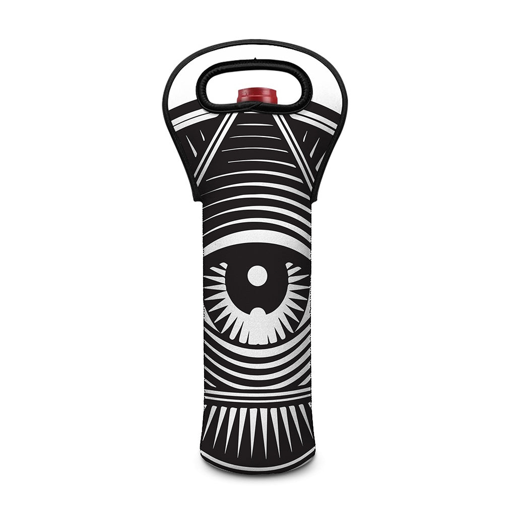Illuminati Symbol Print Single Neoprene Wine Tote