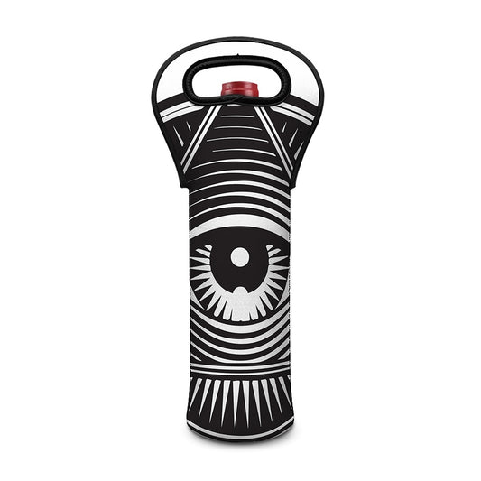 Illuminati Symbol Print Single Neoprene Wine Tote