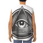 Illuminati Symbol Print Sleeveless Baseball Jersey