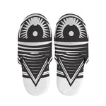Illuminati Symbol Print Slippers