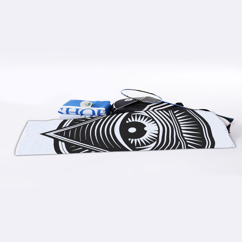 Illuminati Symbol Print Sports Towel