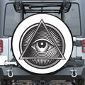 Illuminati Symbol Print Tire Cover