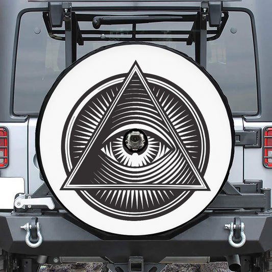 Illuminati Symbol Print Tire Cover With Camera Hole