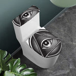 Illuminati Symbol Print Toilet Lid And Tank Cover Set