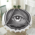 Illuminati Symbol Print Waterproof Round Tablecloth