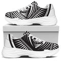 Illuminati Symbol Print White Chunky Shoes