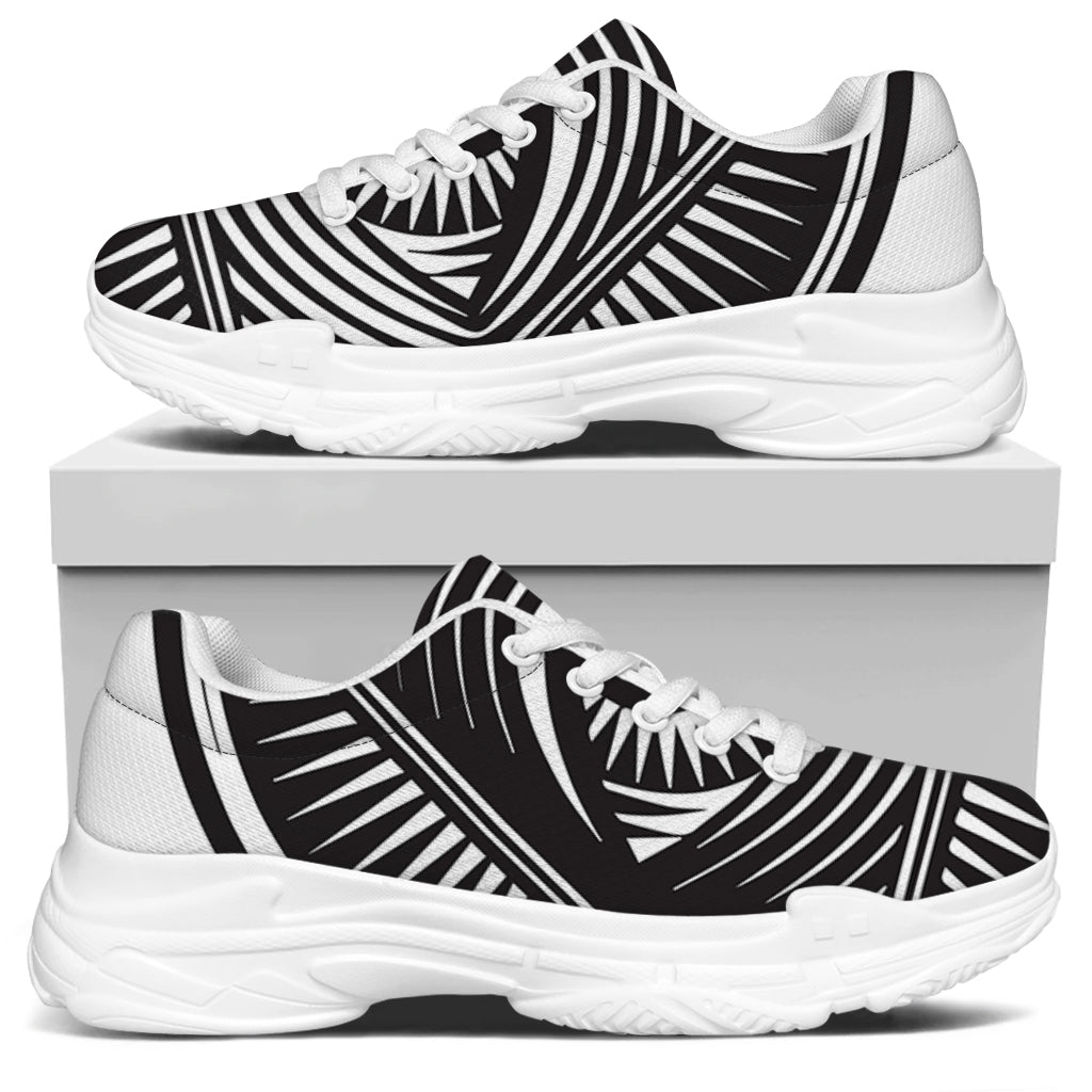 Illuminati Symbol Print White Chunky Shoes