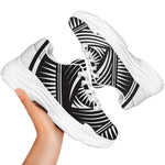 Illuminati Symbol Print White Chunky Shoes