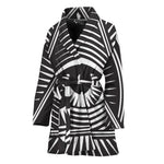 Illuminati Symbol Print Women's Bathrobe