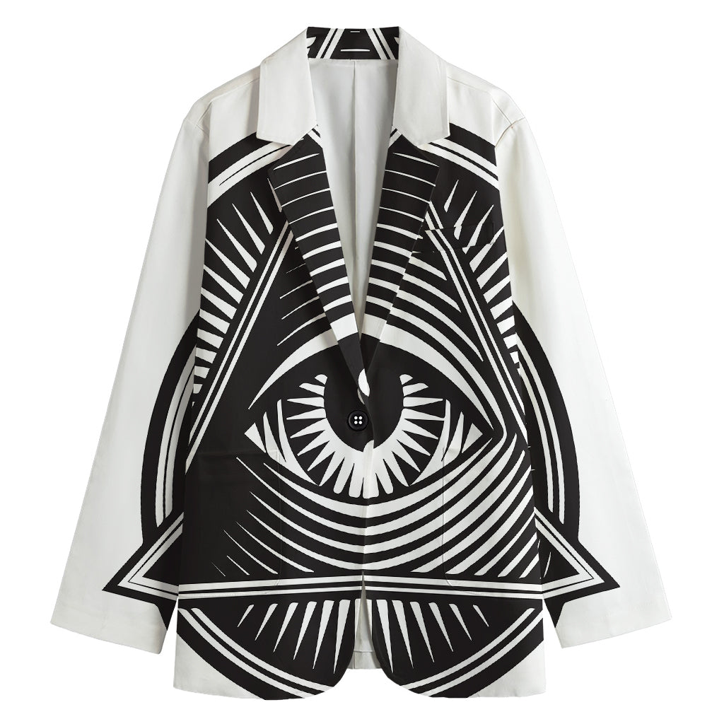 Illuminati Symbol Print Women's Blazer