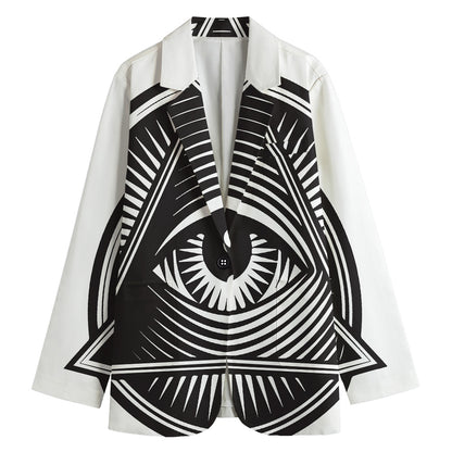 Illuminati Symbol Print Women's Blazer