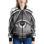 Illuminati Symbol Print Women's Bomber Jacket